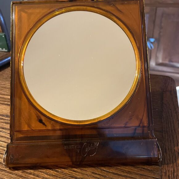 Vintage Prestige By Celebrity Tortoise Shell Compact Double Mirror Vanity 60’s - Picture 1 of 8